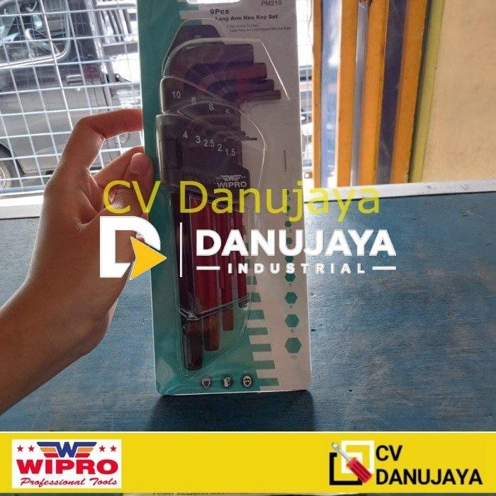 Kunci L Set 1,5 - 10 mm 9 Pcs Model Panjang Wipro