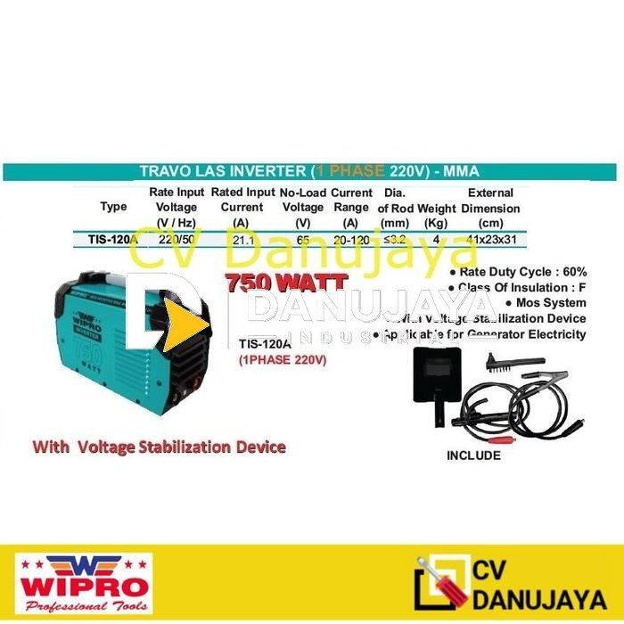 mesin las inverter MMA 120A 750w WIPRO Digital welder low watt