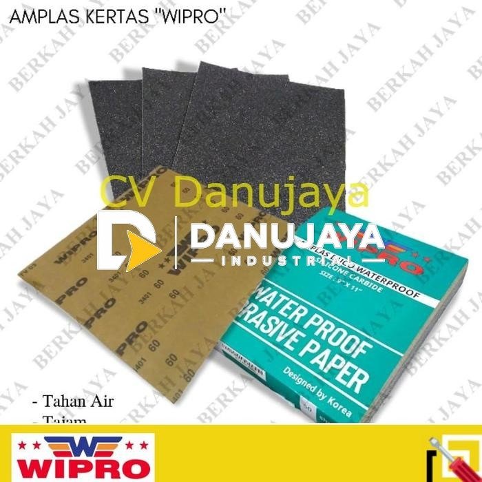 Amplas Kertas Lembaran Wipro Ukuran Grit dari 60 Sampai Grit 2000