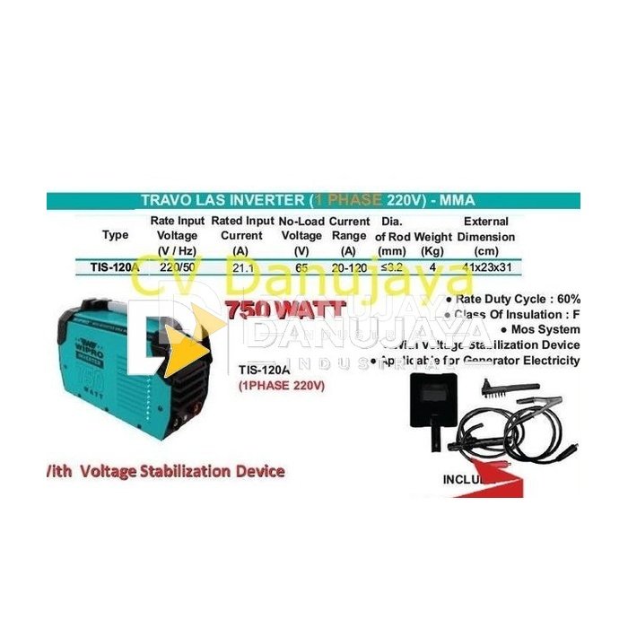 mesin las inverter MMA 120A 750w WIPRO Digital welder low watt