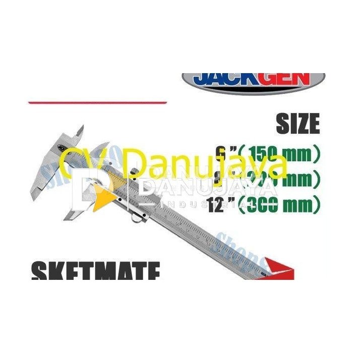 Wipro JG Jangka Sorong Sigmat Sketmat Vernier Caliper 150 200 300 mm - 0-150mm