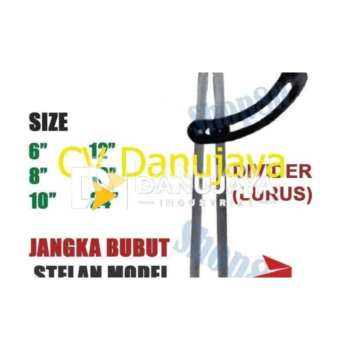Wipro Jangka Bubut Kompas Spring Caliper Divider 6 8 10 12 18 24" inci - 6"