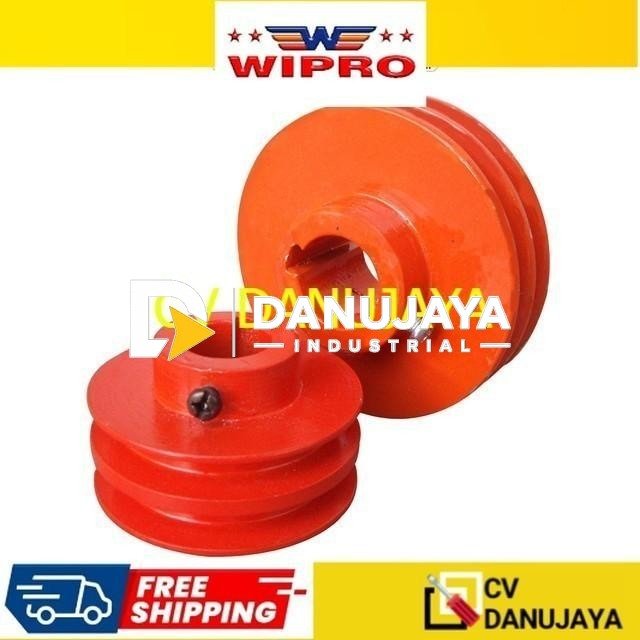 Wipro Pully Pulley Puly Dinamo Elektromotor Alluminium H.Duty PA2-424 4" x A2 x 24mm