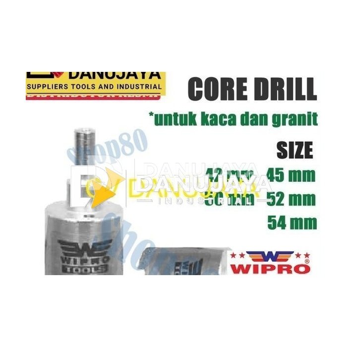 Wipro Hole Saw Mata Bor Pelubang Kaca Granit Keramik 42 45 50 52 54 mm - 42mm
