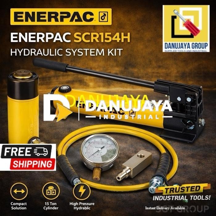 Hydraulic Cylinder & Hand Pump Set SCR154H 15 Ton Enerpac 4 Inch Stroke Ram Dongkrak Hidrolik Industrial Original