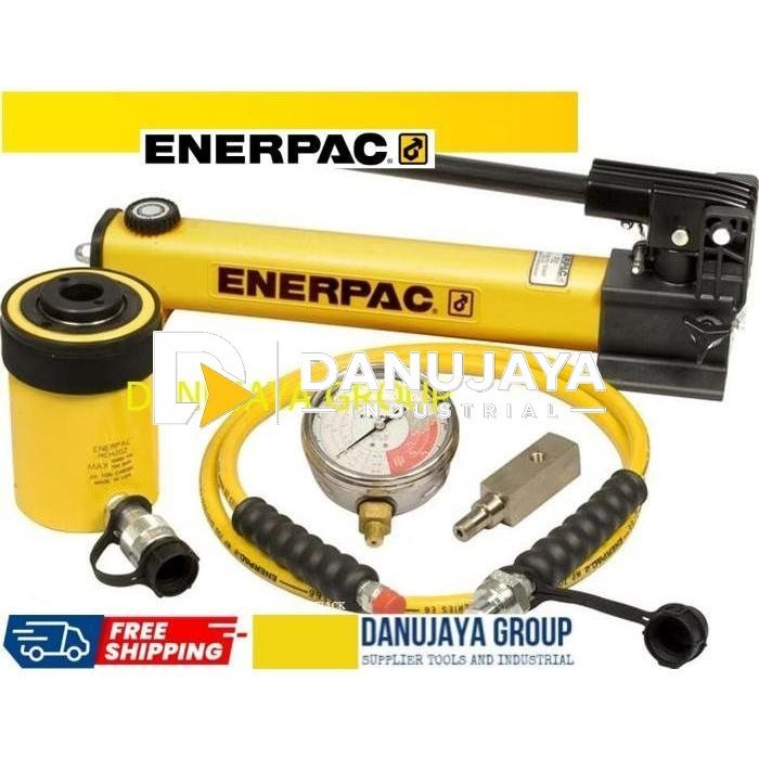 Hydraulic Cylinder Set SCH202H 20 Ton 2 in Stroke Hollow Ram + Hand Pump Enerpac Industrial Dongkrak Hidrolik