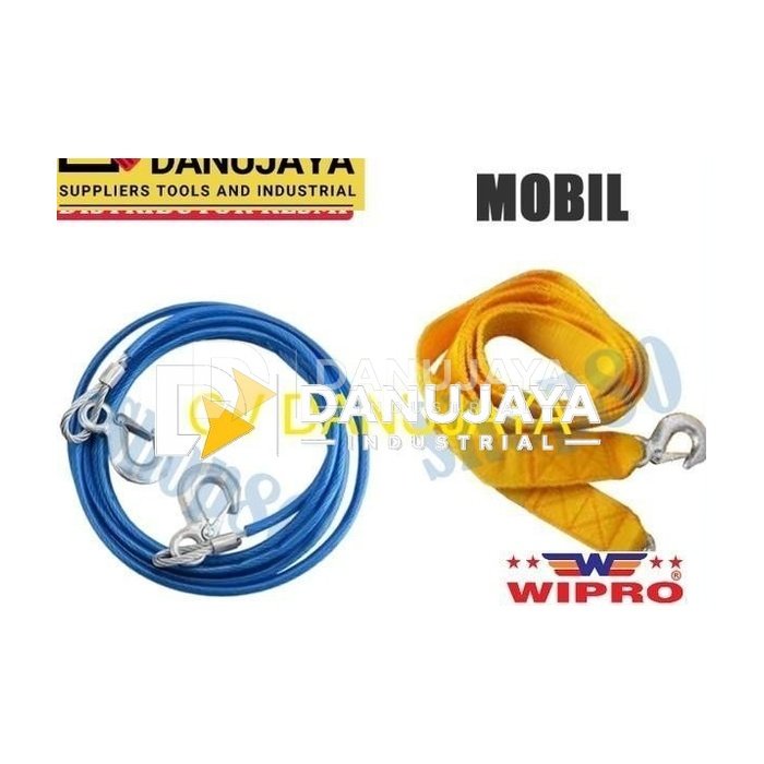 Wipro Tali Derek Mobil Penderek Tow Towing Rope Sling Baja 4m 4 meter - Polyester