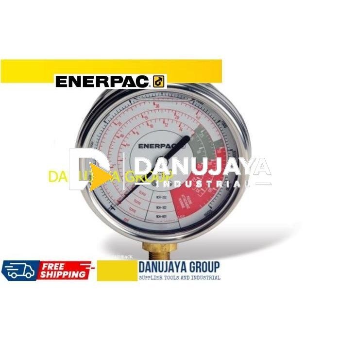 Hydraulic Pressure Gauge GF813P 10,000 PSI 1/4" NPTF Enerpac Original Alat Ukur Tekanan Hidrolik Industrial Heavy Duty