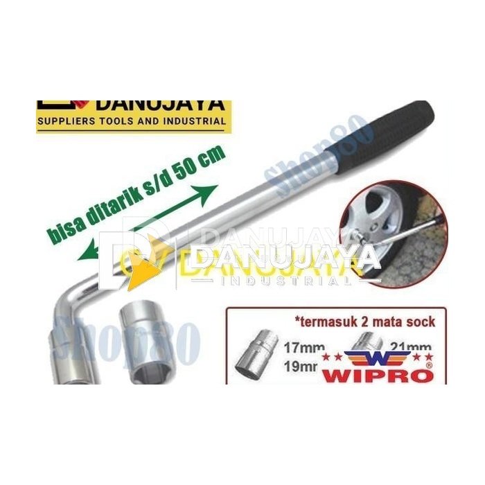 Wipro Kunci Roda L Tarik Pelek Ban Mobil Wheel Wrench 17 19 21 23 mm