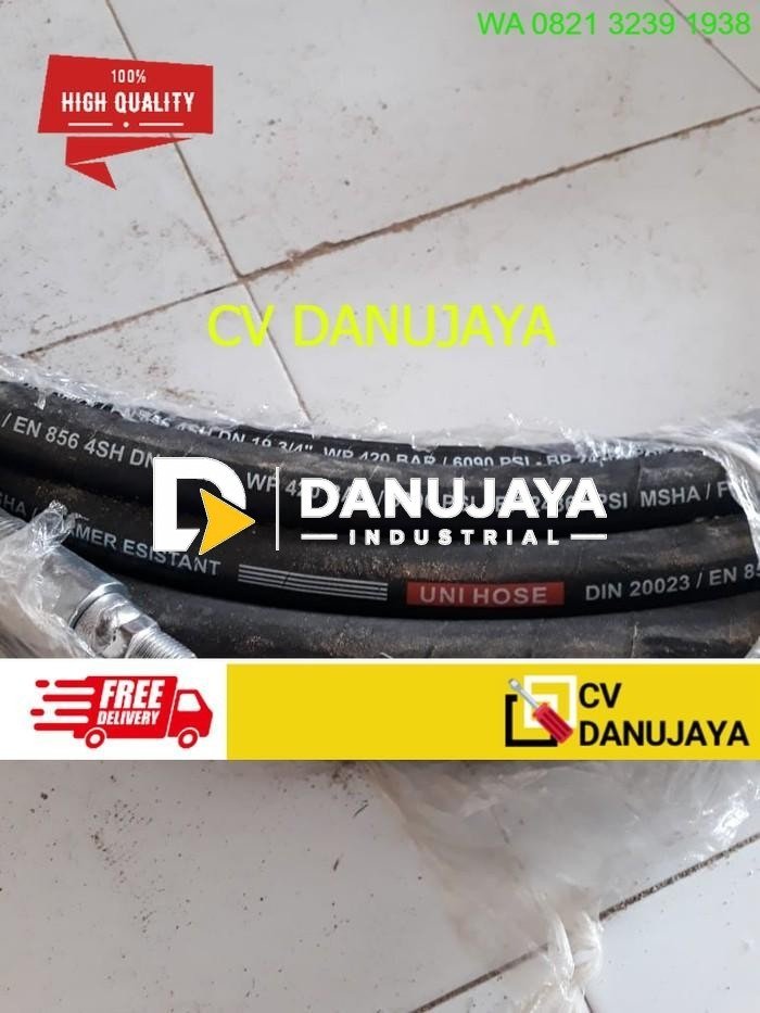 Selang Hidrolik Hydraulic Hose High Pressure Unihose 3/4 Inch 30 Meter