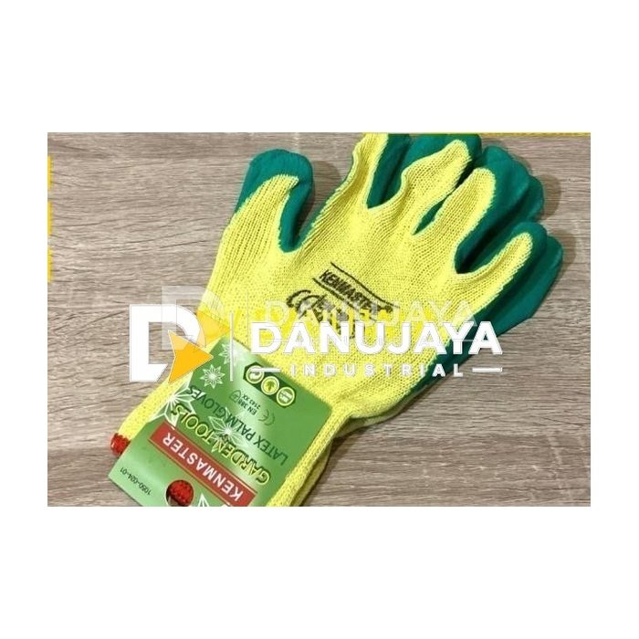 Kenmaster Sarung Tangan Karet Latex Palm Kombinasi Katun Anti Slip