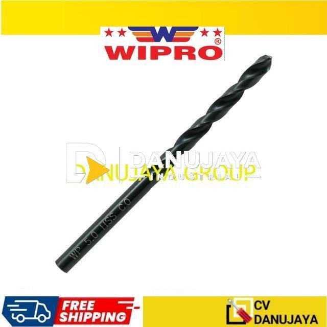 WIPRO Mata Bor Besi Drill Steel  Heavy Duty Premium M35 Cobalt (5%)  5.0 mm Mata Bor Besi Drill Steel  Heavy Duty Premium M35 Cobalt (5%)  5.0 mm