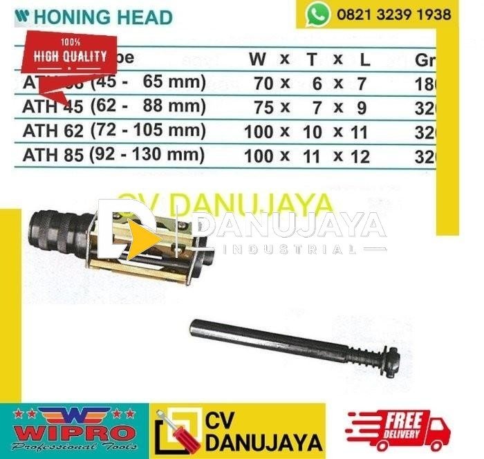 Honing Head 70x6x7 grit 180 45-65mm Kepala Mesin Poles cylinder Wipro ATH38 ATH-38