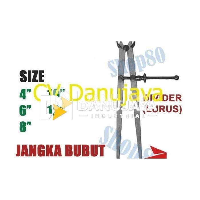 Wipro Jangka Bubut Lurus Porting Spring Caliper Divider 4 6 8 10 12" - 4"
