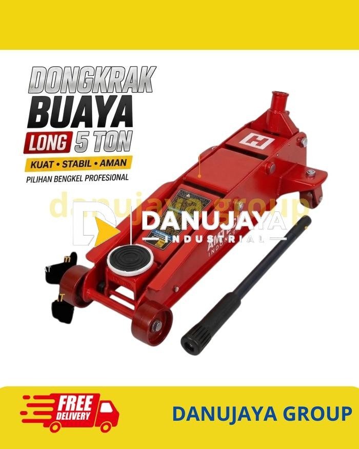 Dongkrak Buaya Panjang Kapasitas 5 TON Hydraulic Hidrolik Hidrolis Floor Jack Long 5Ton Dongkrak Troli