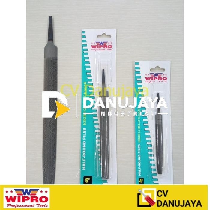 Kikir Setengah Bulat Kasar Alat Pengikir besi Half Round Files (4"/6"/10") Wipro