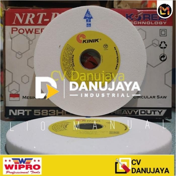 batu gerinda 7 inch poles tipe lurus KINIK WA 80 KV 180 x 13 x 31.75 mm
