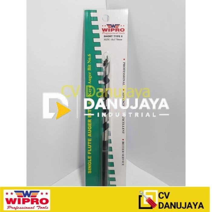 Single Flute Auger Bits Mata Bor Kayu 8 mm Wipro Matabor Kayu 8mm