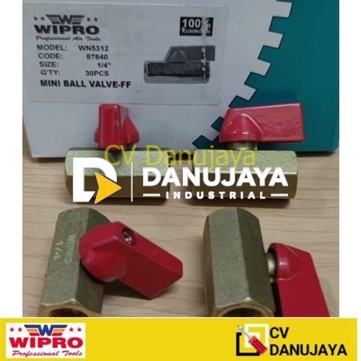 BALVALEP SEGI MINI KUNINGAN 1/4" WIPRO  TERSEDIA 2  TYPE/STOP KRAN KUNINGAN / BALL VALVE KUNINGAN