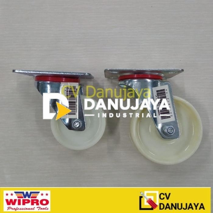 Roda Troly Troli Trolley Nylon Hidup Heavy Duty Wipro 3" / 4" Inch