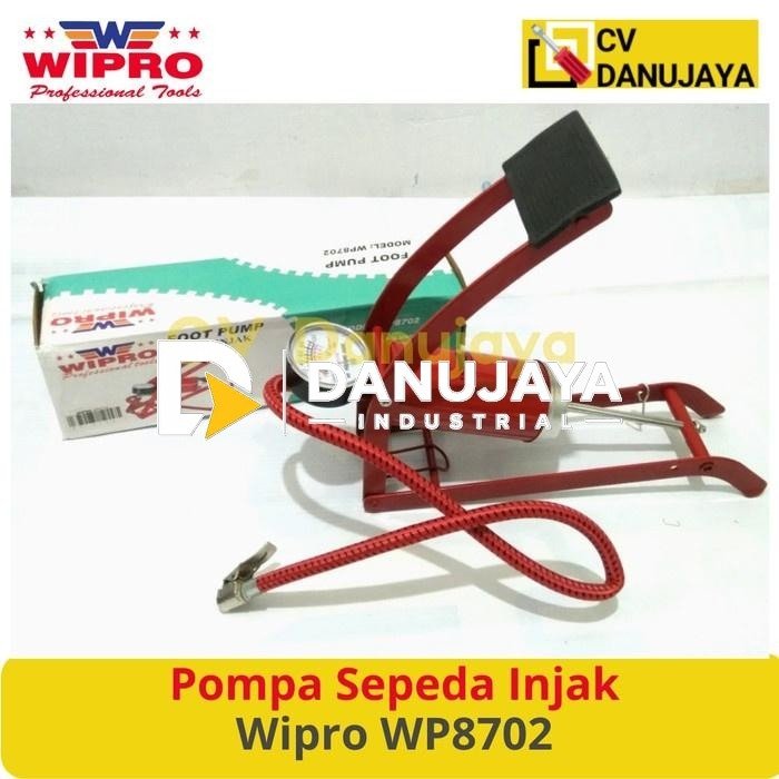 Pompa Angin Udara Kaki Injak Manual Ban Sepeda Mobil Motor Bola Wipro WP8702