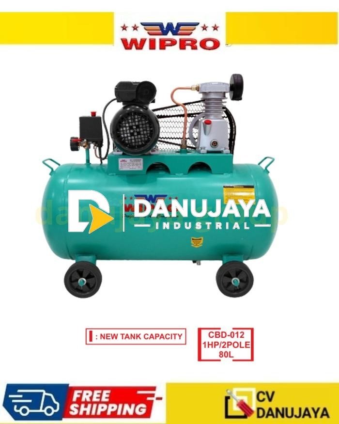 Compressor Compresor Kompresor Belt Drive + Motor Type Tipe CBD-012 80L 80 Liter Ltr Wipro