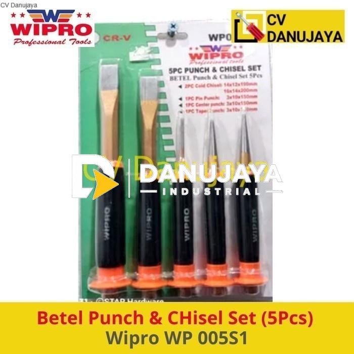 Betel Cold Center Taper Pin Punch & CHisel Set (5Pcs) Wipro WP 005S1