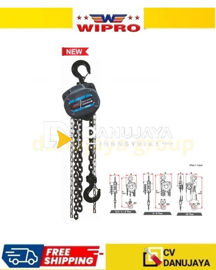Katrol Grey Series Seris Chain Block Chainblock Rantai Abu Wipro