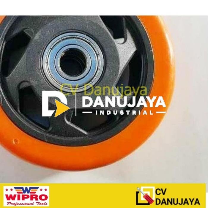Roda PVC orange wipro wheel only (roda only)