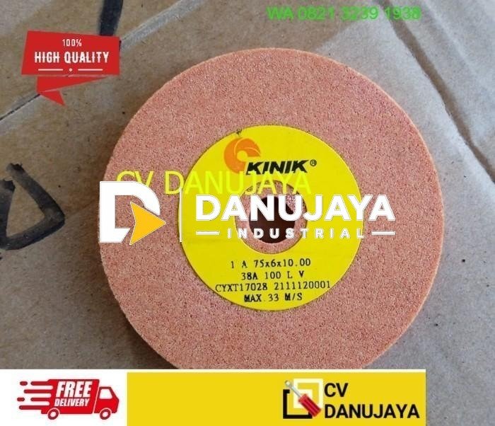 KINIK 1 A 75x 6 x 10 38A 100 L V Batu Gerinda Gurinda Grinding Wheel Poles 3" Inch Orange