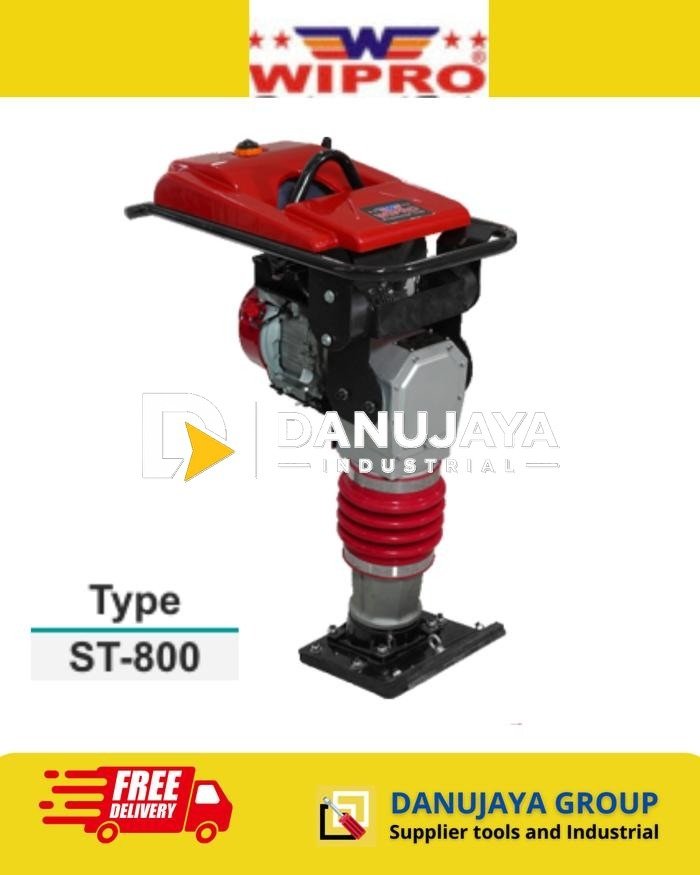 Mesin Stamper Stemper Engine Motor Wipro ST-800 Engraving Stamp Machine 5.5HP Mesin Stamper Pemadat Tanah / Tamping Rammer Soil Compactor Ground Compactor Vibratory Rammer Portable Heavy Duty