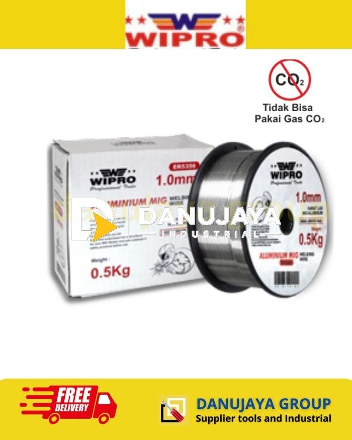 Kawat Las MIG Gulungan 0.5kg x 1.00mm ALumunium Almunium WIPRO MIG-200B Welding Wire Kawat Gas Murni Argon