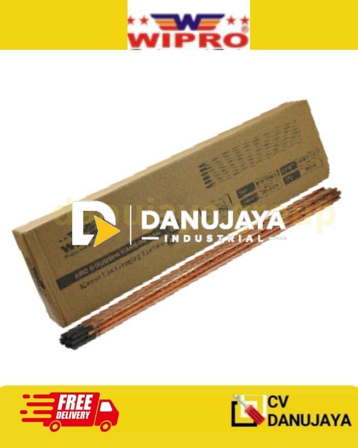 Kawat Las Gouging Carbon WIPRO KLG Series 305mm Batang Karbon Grafit Lapis Tembaga Untuk Air Carbon Arc Cutting & Grooving