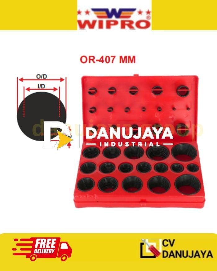 O-Ring Set 407 Pcs MM 3-50mm Karet Seal Ring Lengkap box untuk Motor Mobil Hidrolik Industri seal Mesin Pompa Kompresor