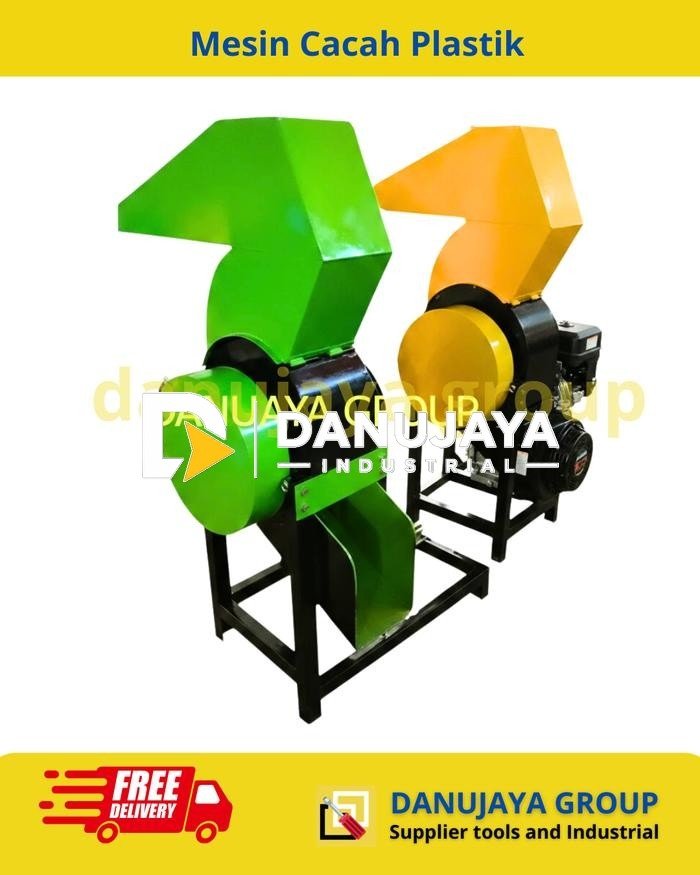 Mesin Cacah Plastik / Plastic Shredding Unit Tanpa Motor Bensin | Automatic Plastic Chopper Kapasitas Besar Rangka Kokoh Hasil Serutan Rata Cocok UMKM & Industri Daur Ulang