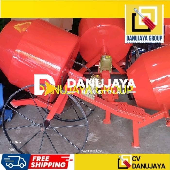 Mesin Molen Beton Kapasitas 25 Kg Concrete Mixer Mini Untuk Proyek Bangunan, Renovasi Rumah dan Konstruksi Skala Kecil