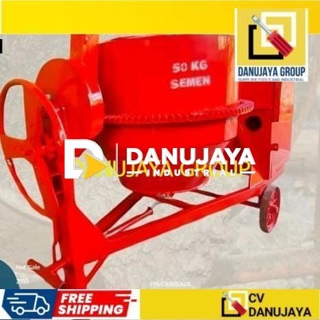 Concrete Mixer 50 Kg Roda Besi Tanpa Diesel | Mesin Pengaduk Cor Semen Untuk Proyek Bangunan & Konstruksi