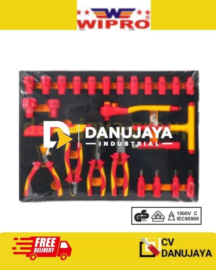 Insulated Tool Set 26 PCS Screwdriver Insulated Nut Driver Paket Perkakas Isolasi Listrik Set Isi 26PCS Wipro Obeng Sok Isolasi ITS-026