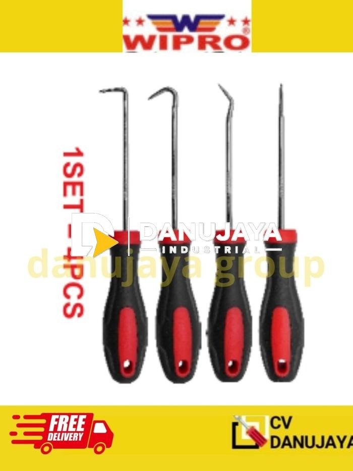 Oil Seal Hook Remover Alat Buka Congkel Seal Oli Wipro Set 4pcs OSH-400