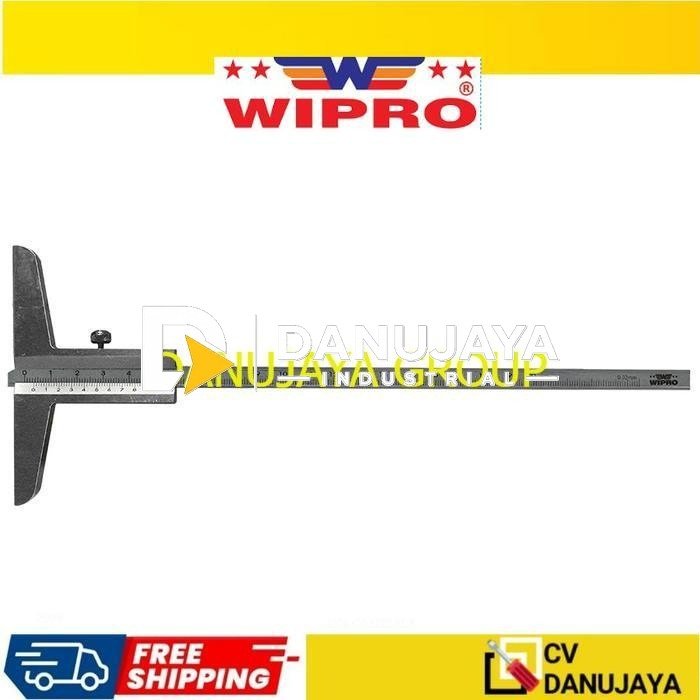 WIPRO Depth Gauge Alat Ukur Kedalaman VDG-200 ( 0-200mm) Length 280mm Resolution 0.02mm