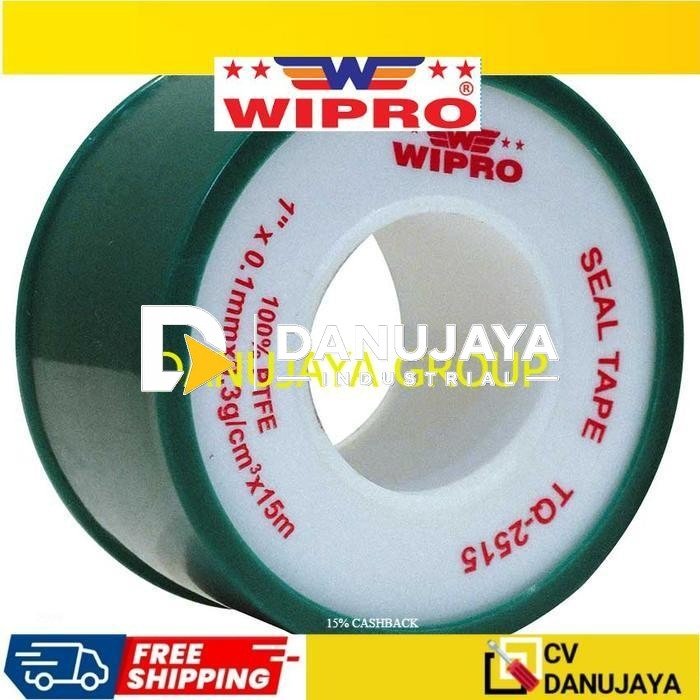 WIPRO Seal Tape Sealtape Solasi Pipa Kran TQ-1915 (19mm x 15M)