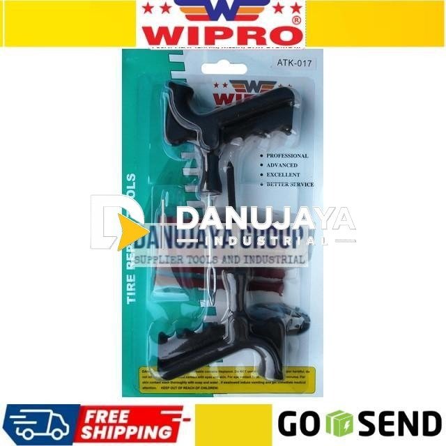 Wipro Alat Tambal Ban Tubles Set ATK-017 - ATK-017 Kit Ban Tubles Alat Repair Ban Tubeless Tire Repair Kit