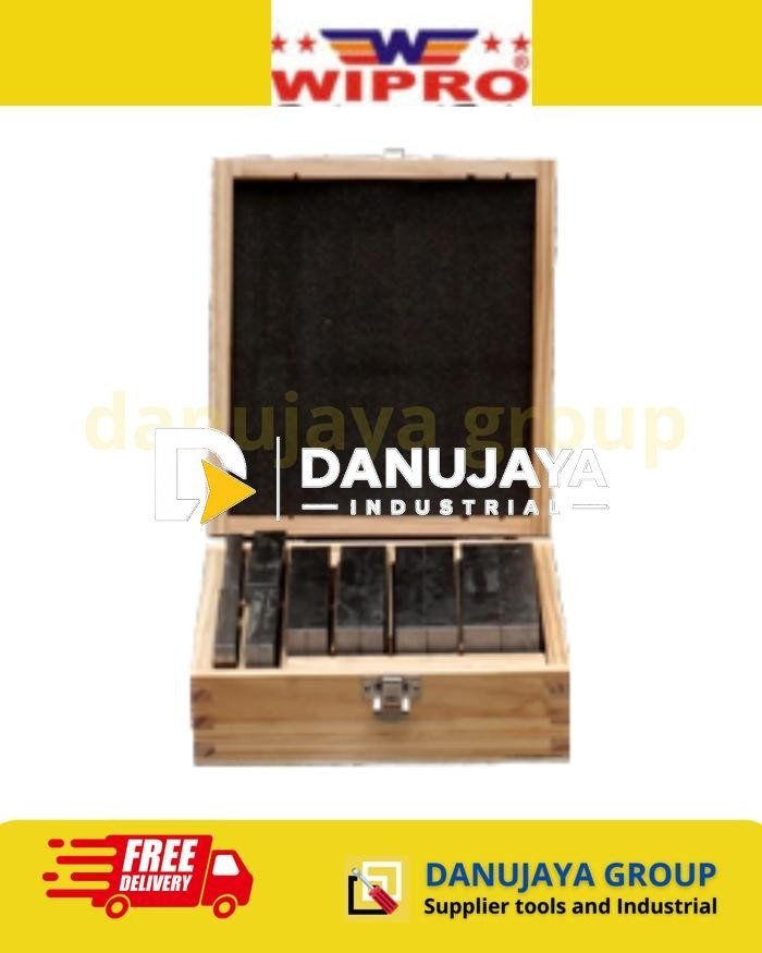 Precision Steel Parallels 0.01 mm Set 16 PCS Paralel Gauge Block Pengganjal Penyeimbang Penopang Benda Kerja Presisi 16pcs Wipro PSP-16