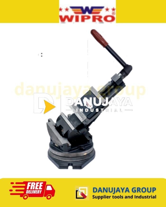 Universal Machine Vice Swivel Base Mesin Ragum Sudut Putar Alat Milling Drilling Bubut Wipro UMV-105