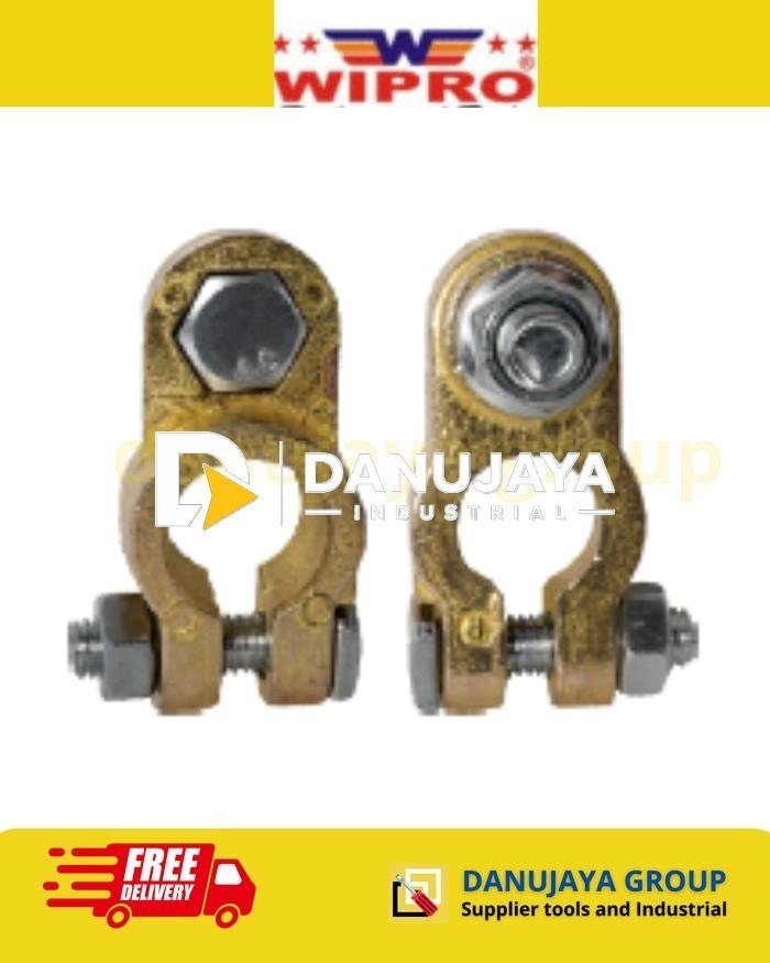 Battery Baterai Terminal Set Positif Negatif wipro BT-2018 BT2018 Kuningan 18mm 16mm Kepala Aki Accu Mobil Universal Anti Karat Brass Tebal Baut