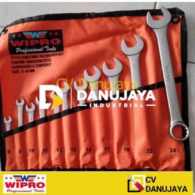 Kunci Ring Pas Set 8-24mm CRV Satin Wipro