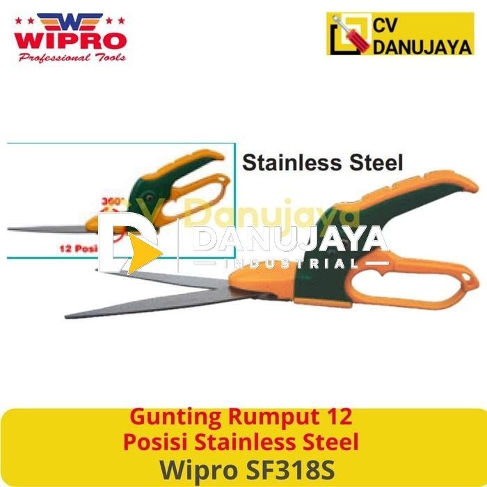 Gunting Pemotong Potong Rumput 12 Posisi Stainless Steel Wipro SF-318S