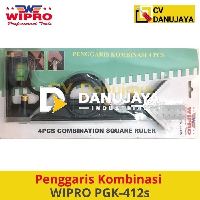 Penggaris Garisan Siku Meter 12" Kombinasi 4pcs Wipro MODEL PGK-412S