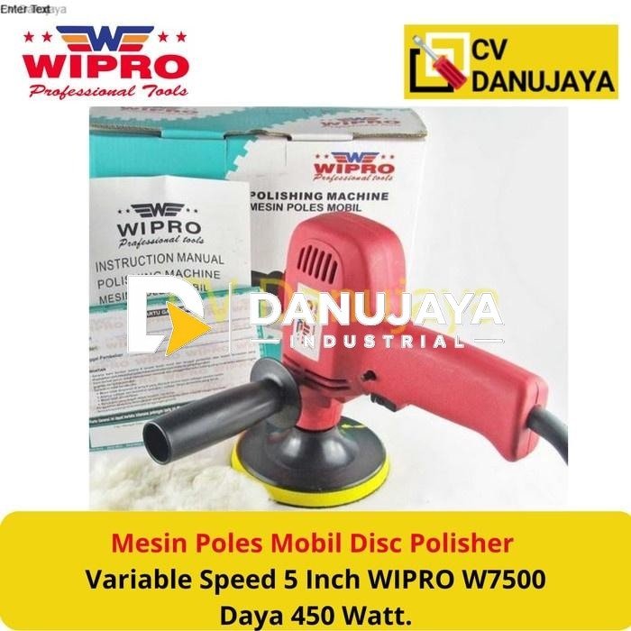 Alat Pemoles Mesin Poles Mobil Disc Polisher 5 Inch WIPRO W7500
