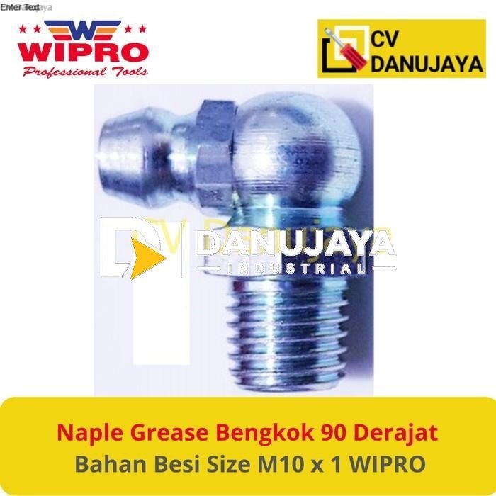 Naple Nipel Napple Napel Nepel Grease Oli Oil Bengkok 90 Derajat Bahan Besi Size M10 x 1 WIPRO
